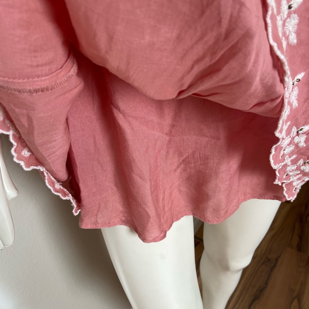 Free People Dusty Rose Embroidered Mini Dress - Picture 10 of 10